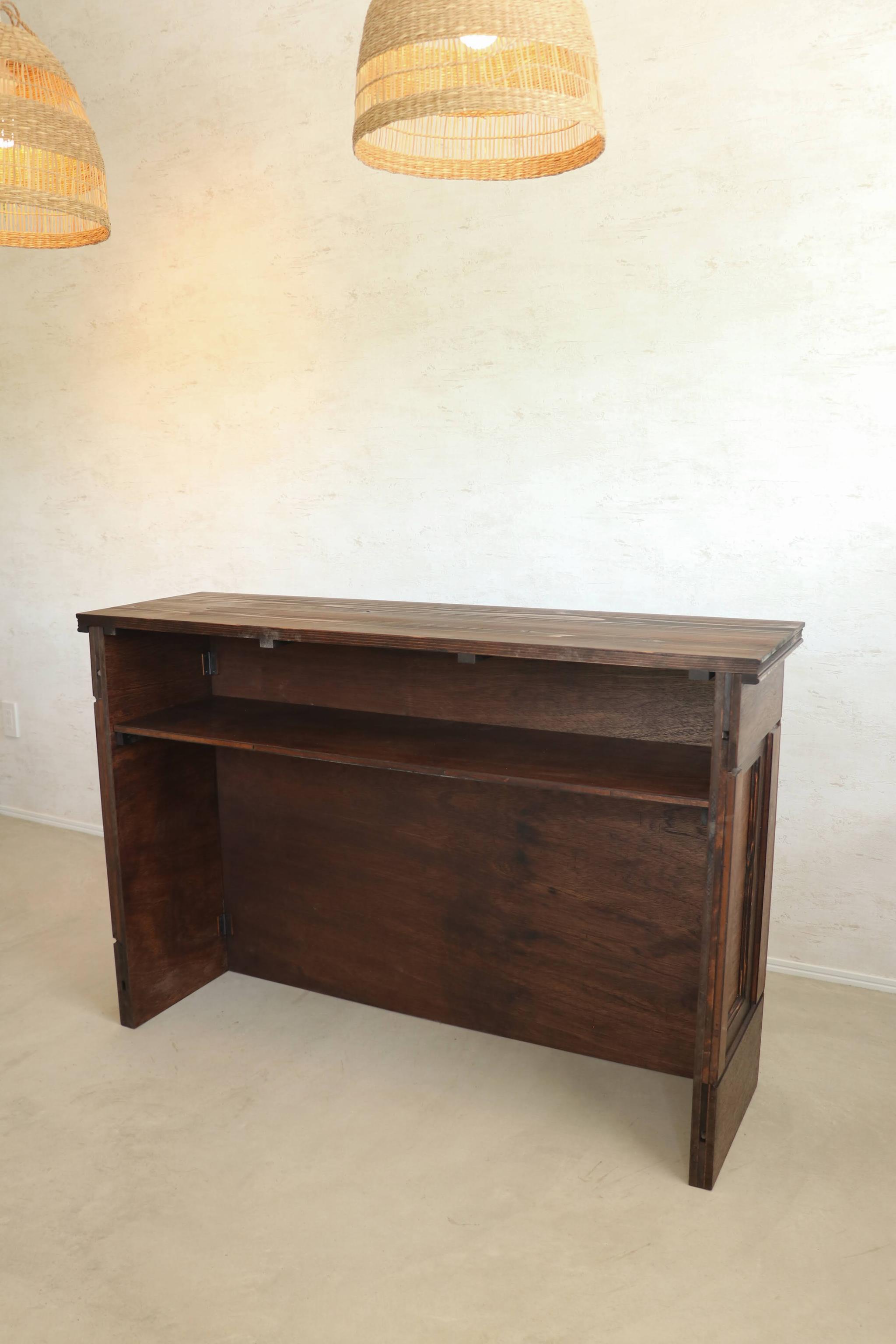 折畳みアンティークレジカウンター 折たたみテーブル プランツスタンド 水槽 商品ディスプレイ 店舗什器 マルシェ | 10枚目